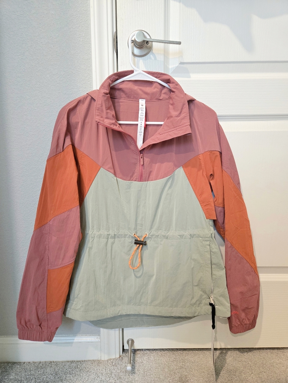 NWT Lululemon Evergreen Anorak Pullover Jacket - Dusty Rose, Rust & Sage